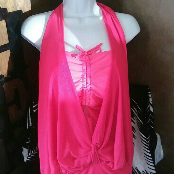 swimsuit with sheer overlay